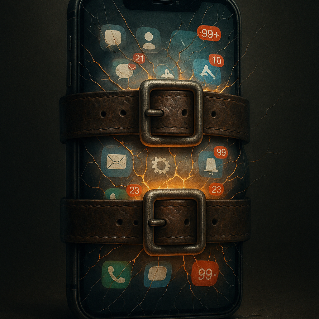 Smartphone bulging with notifications